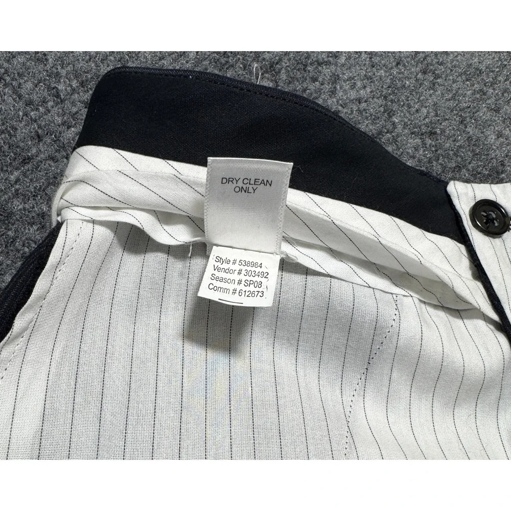 Banana Republic Men's Pinstripe Dress Pants 32x30 Charcoal Gray 100% Wool Luxury